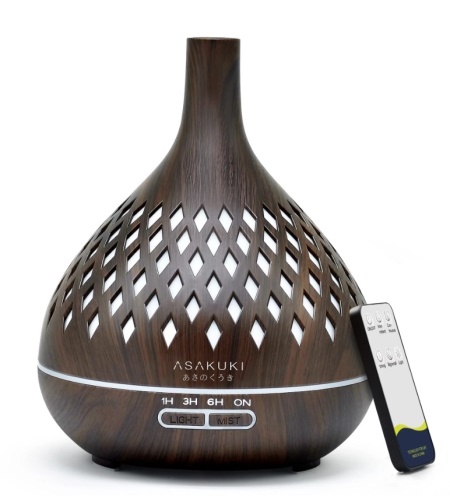 Aroma difuzér ASAKUKI váza, černé dřevo 400 ml