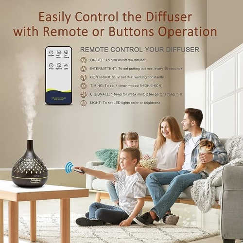 Aroma difuzér ASAKUKI váza, černé dřevo 400 ml