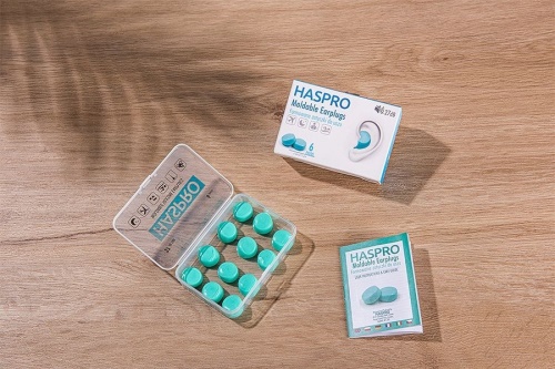 Špunty do uší HASPRO tvarovatelné - Silikonové 12ks