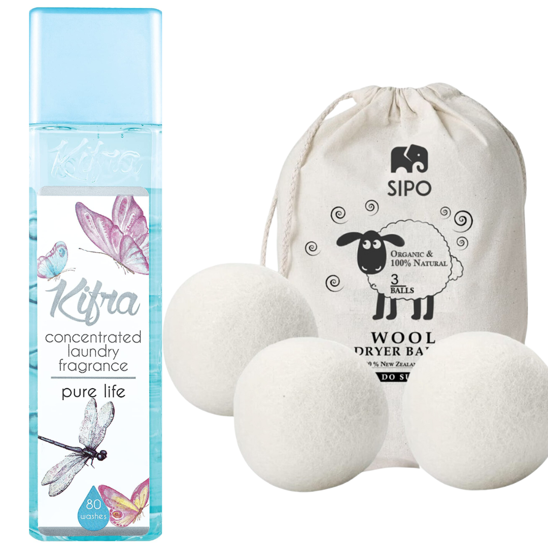 Set Parfum do prania a vlnené guličky do sušičky