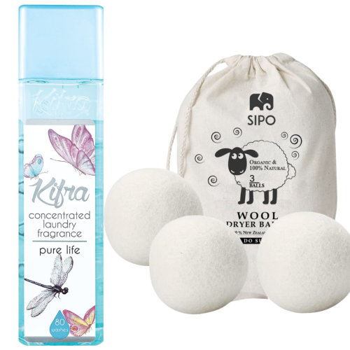 Set Parfum do prania a vlnené guličky do sušičky