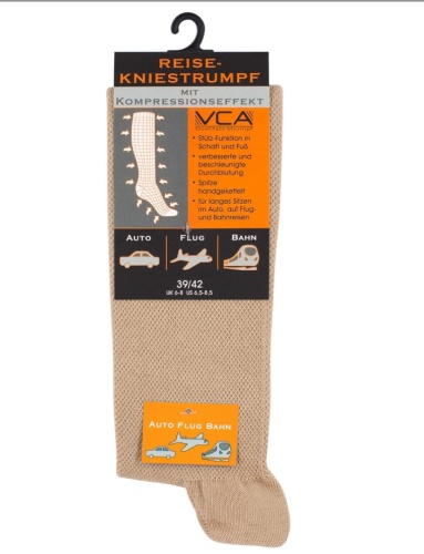 Kompresné cestovné podkolienky, béžové 39-42