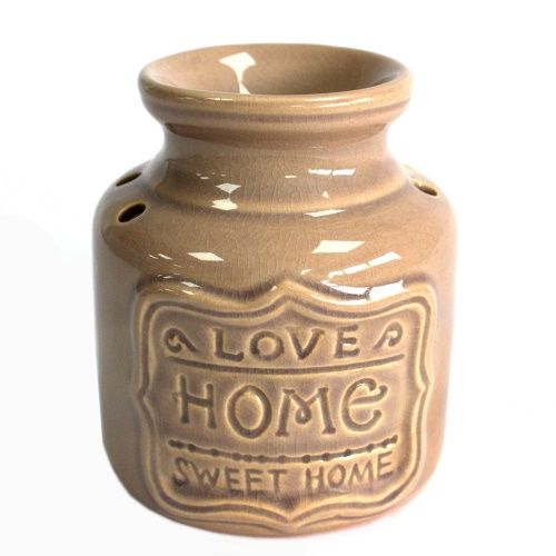 Aroma Lampa - Love Home Sweet Home, tmavě béžová (11 x 9 cm)