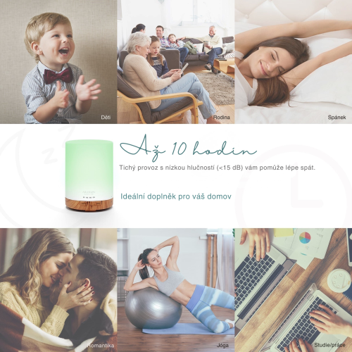 Aroma difuzér ASAKUKI - světlé dřevo 300 ml