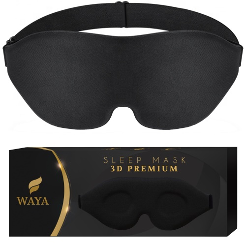 Maska na spaní WAYA 3D Premium, černá