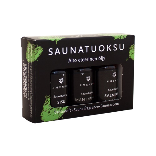 Set vůní do sauny Salmiac, Borovice a Sisu 3×10 ml