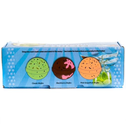 Sada 3 šumivých bomb do koupele - Mojito