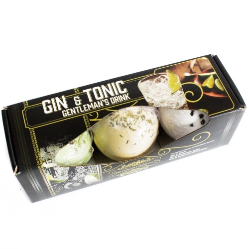 Sada 3 šumivých bomb do koupele - Gin & Tonik