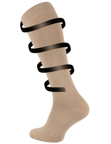 Kompresné cestovné podkolienky, béžové 39-42