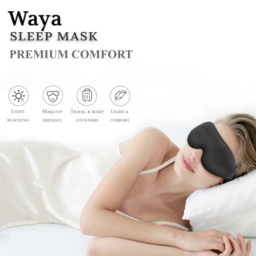 Maska na spaní WAYA 3D Premium, černá