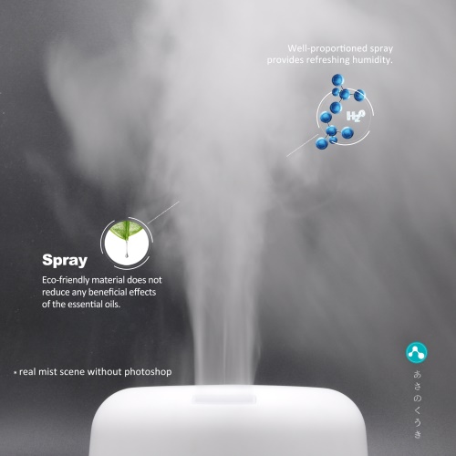 Aroma difuzér ASAKUKI, svetlé drevo 500 ml s diaľkovým ovládačom