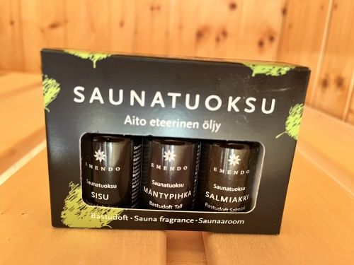 Set vůní do sauny Salmiac, Borovice a Sisu 3×10 ml