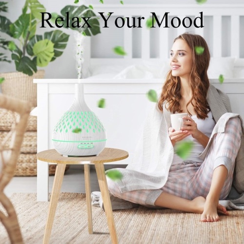 Aroma difuzér ASAKUKI váza, biele drevo 400 ml