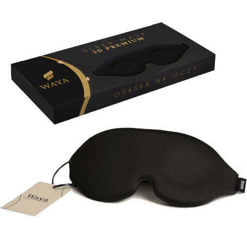 Maska na spaní WAYA 3D Premium, černá